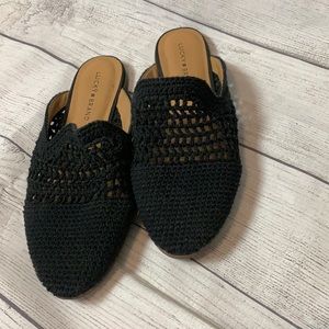 Lucky Brand Carnova crochet mules size 9